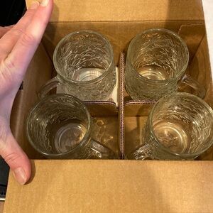 Vtg Princess House Crystal Fantasia Mug Set